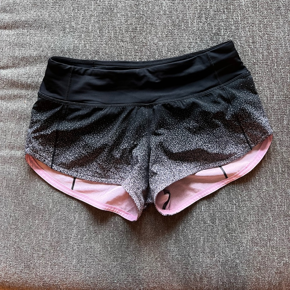 Lululemon splatter speed shorts